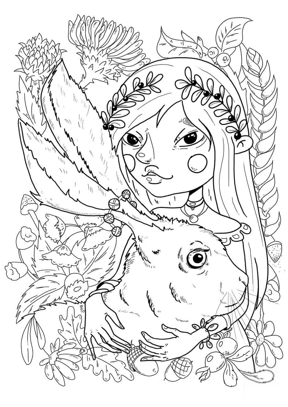 A Girl with Rabbit