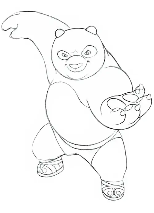 kolorowanka Kung Fu Panda