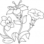 Three Funny Flower Characters