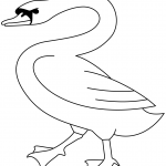 Idący łabędź