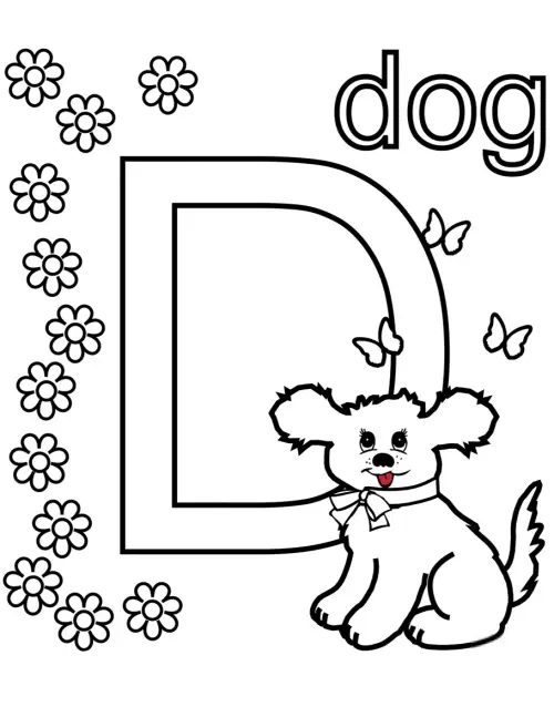 kolorowanka Letter D