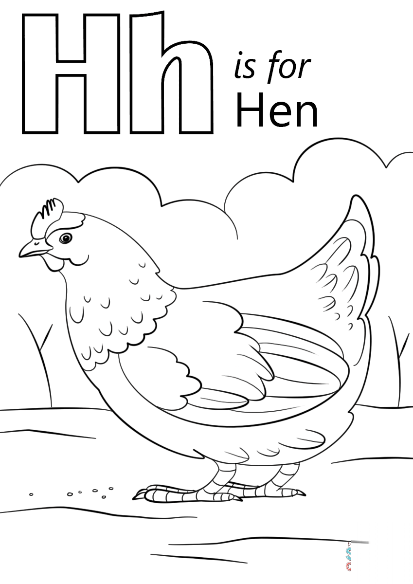 kolorowanka Letter H