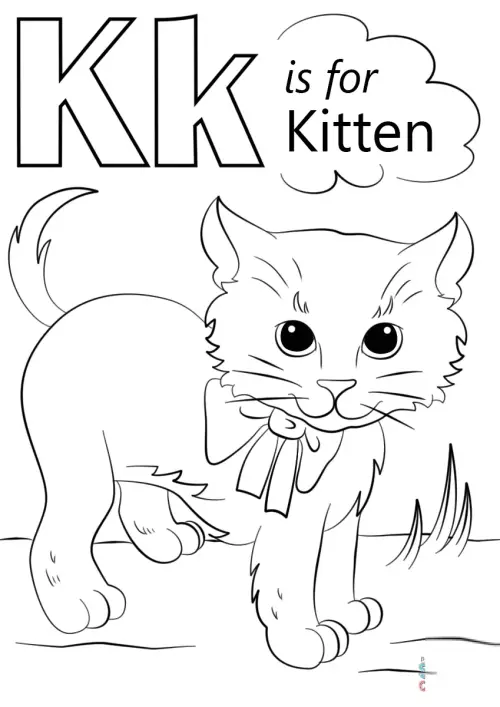 kolorowanka Letter K