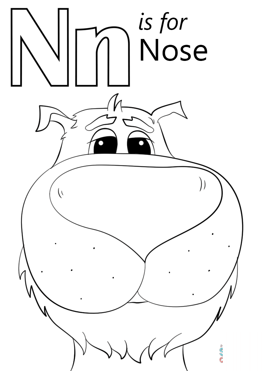 kolorowanka Letter N