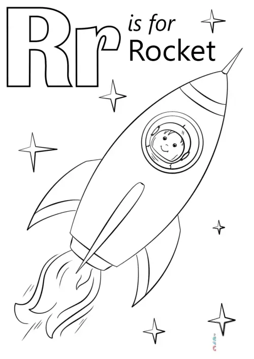 kolorowanka Letter R