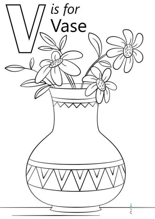 kolorowanka Letter V