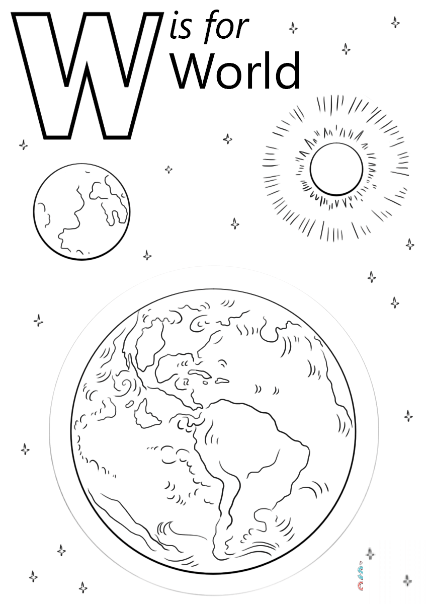 Letter W is for World