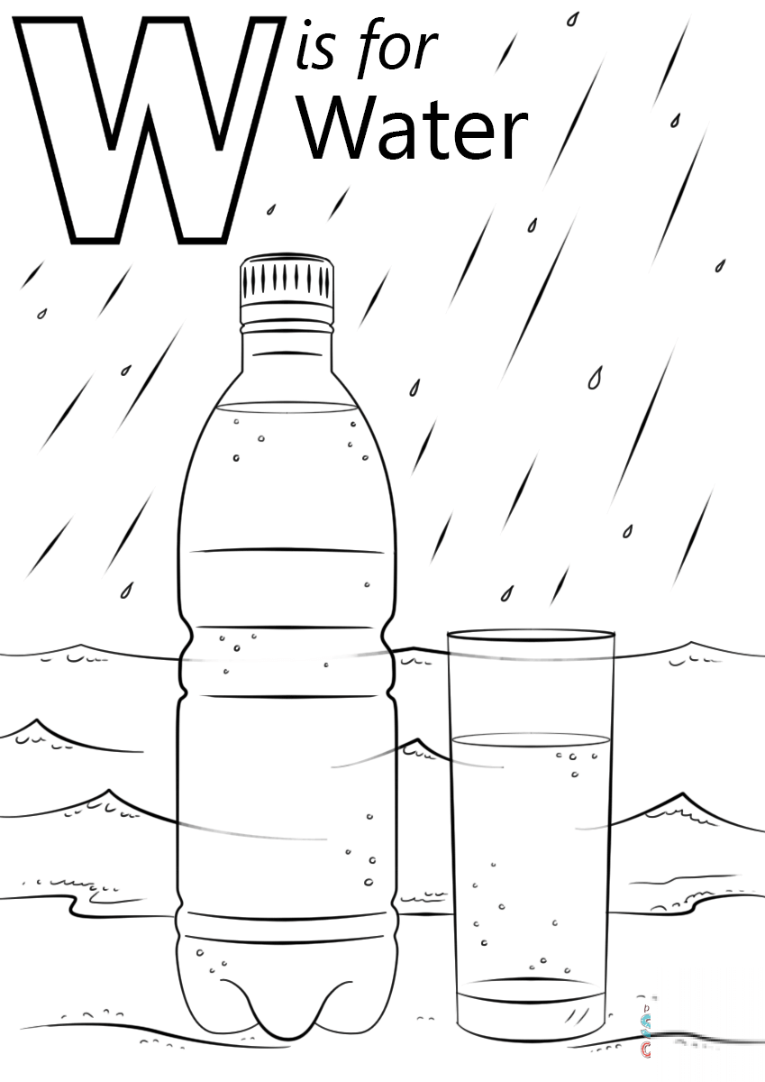 kolorowanka Letter W