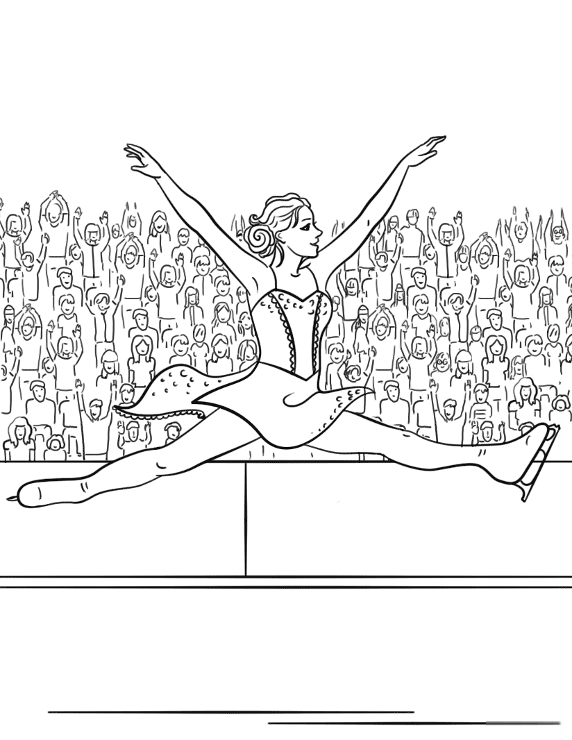 kolorowanka Łyżwiarstwo