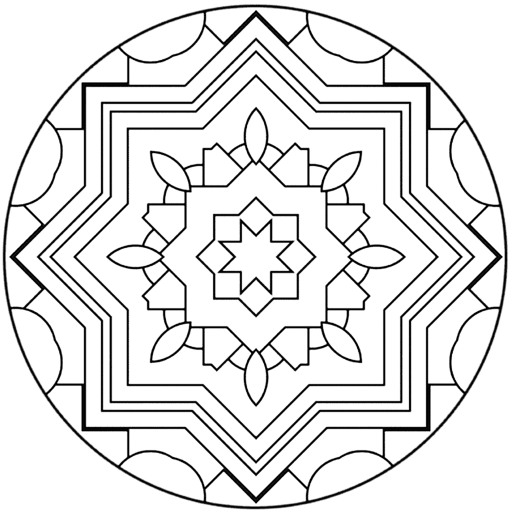kolorowanka Mandaly z gwiazdami