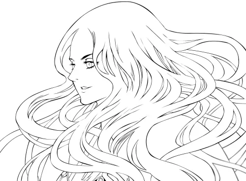 kolorowanka Manga Claymore