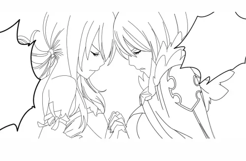 kolorowanka Manga Fairy Tail
