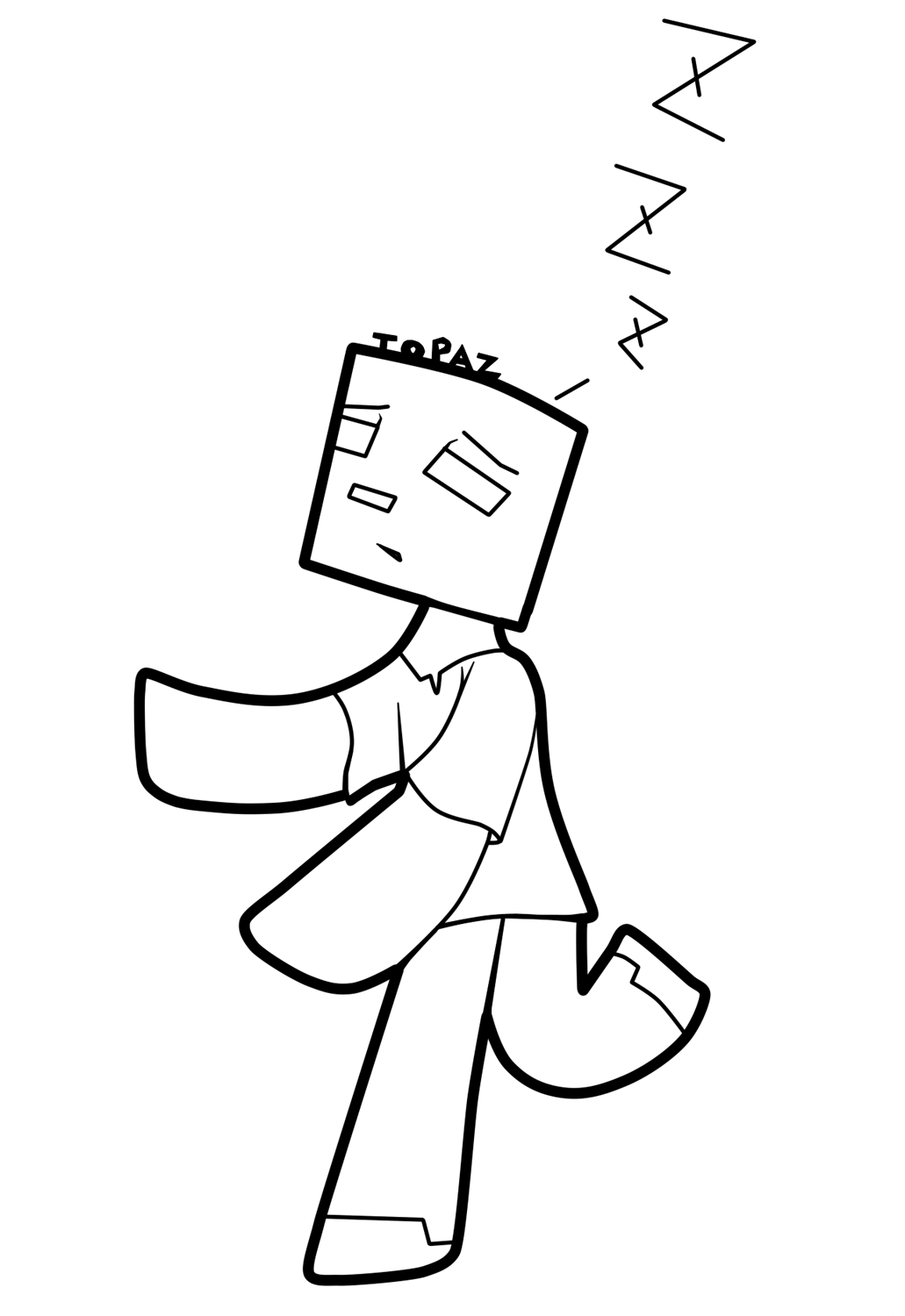 Animowany Zombiak z Minecraftu