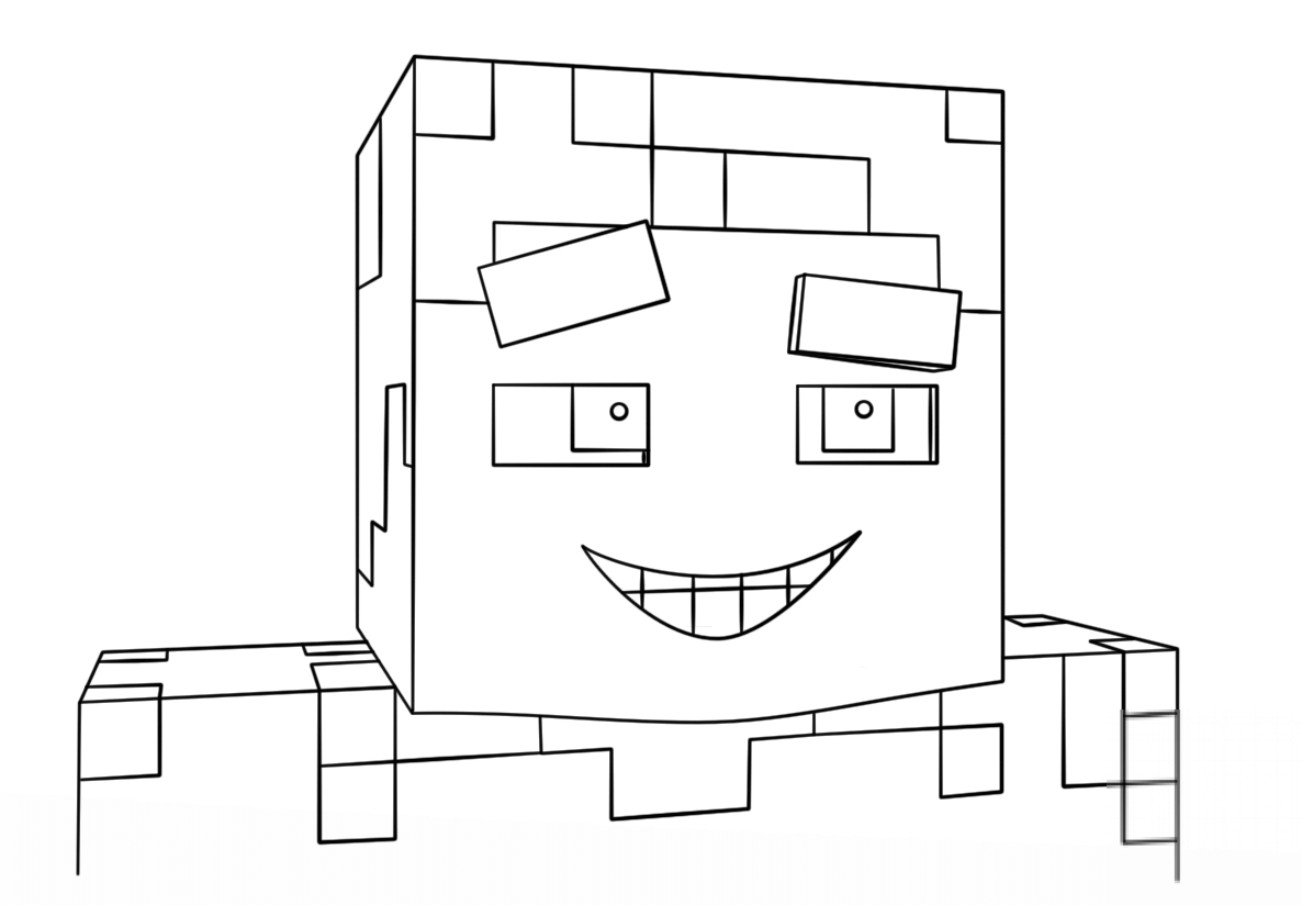 Uśmiechający się Steve z Minecraftu