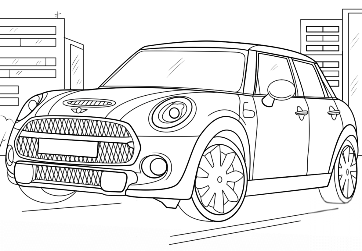 kolorowanka Mini Cooper