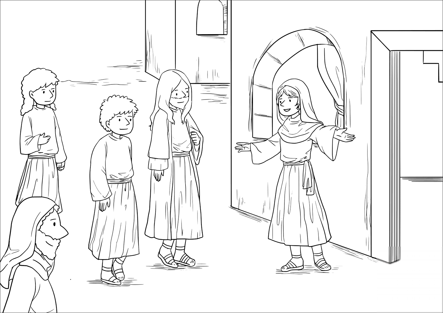 Jesus at the Home of Martha and...
