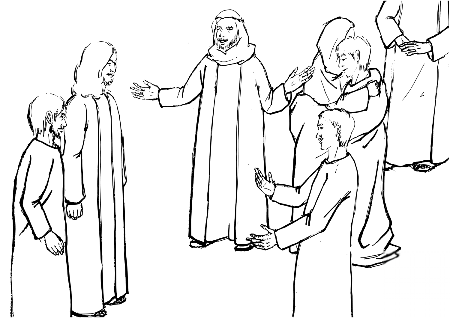 Mother Hugs Her Son