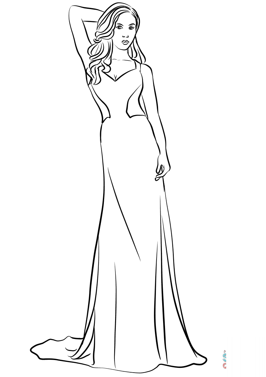 V-Neck Long Prom Dress