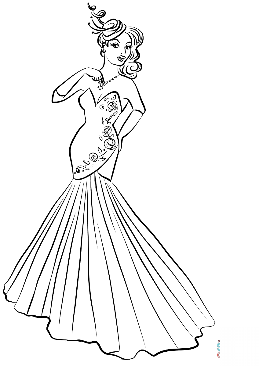 Woman in Evening Dress