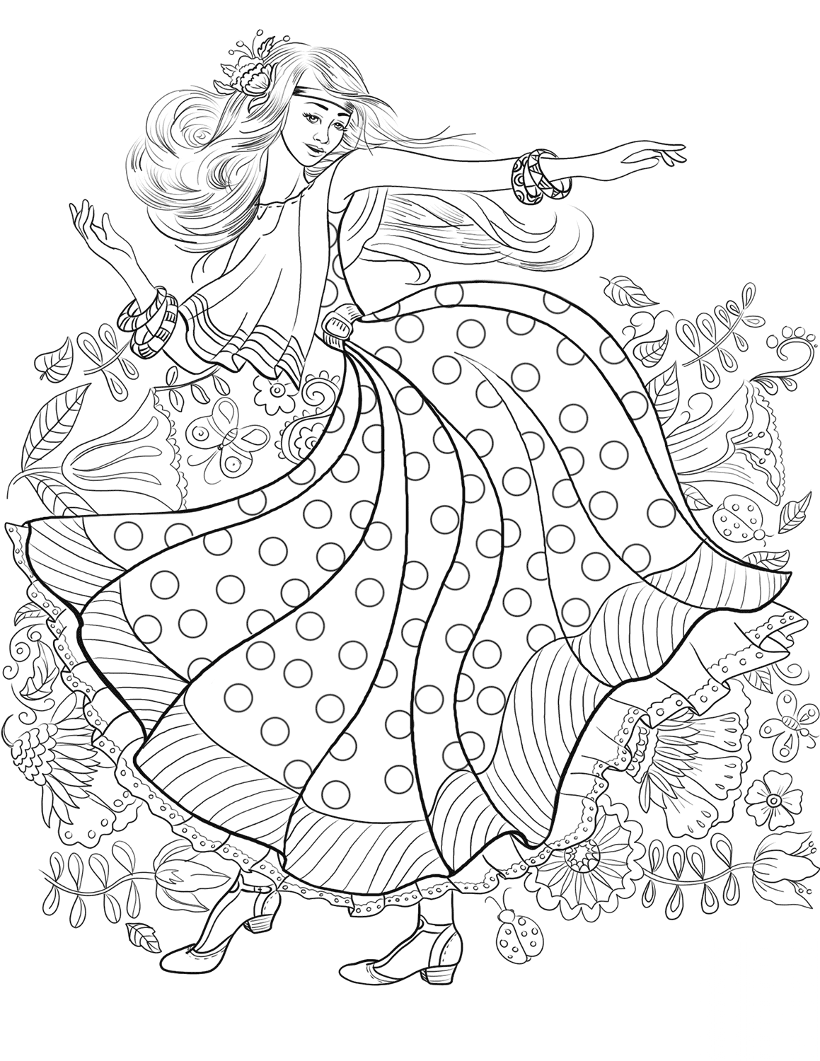 Hippy Girl from 60's Dancing