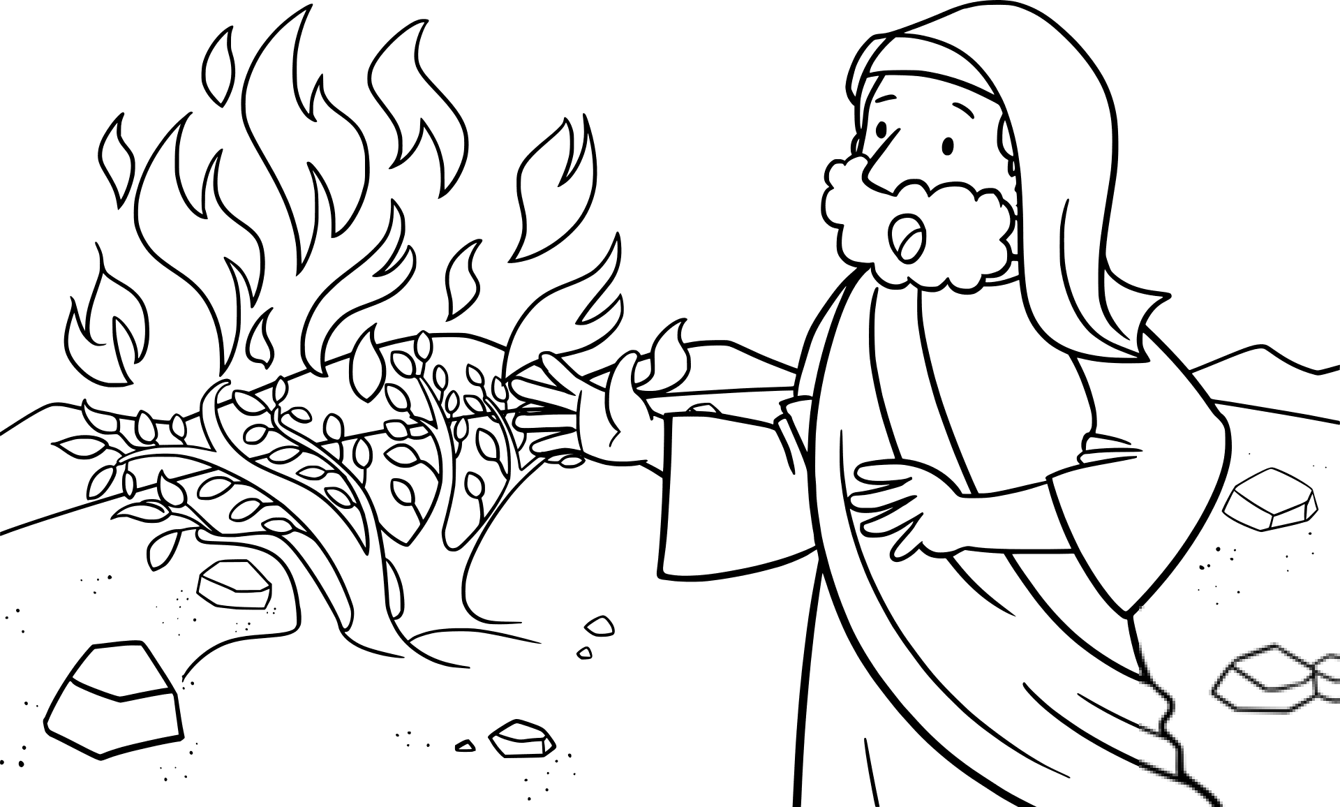 Moses Talking to God on the Mount...