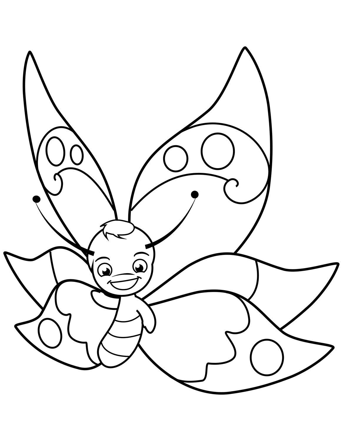 Cute Butterfly Boy Smiling