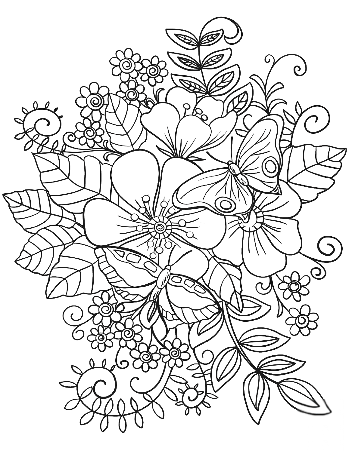 Butterflies on Flowers