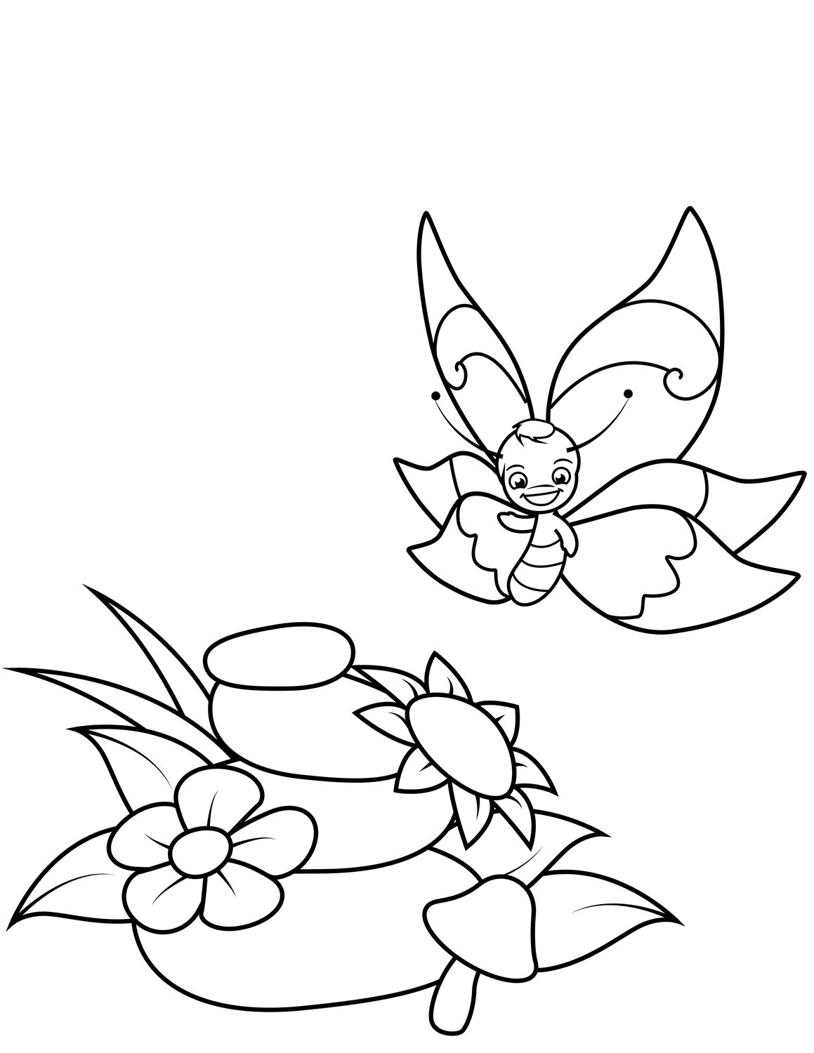 Sweet Butterfly and Pile of Rocks