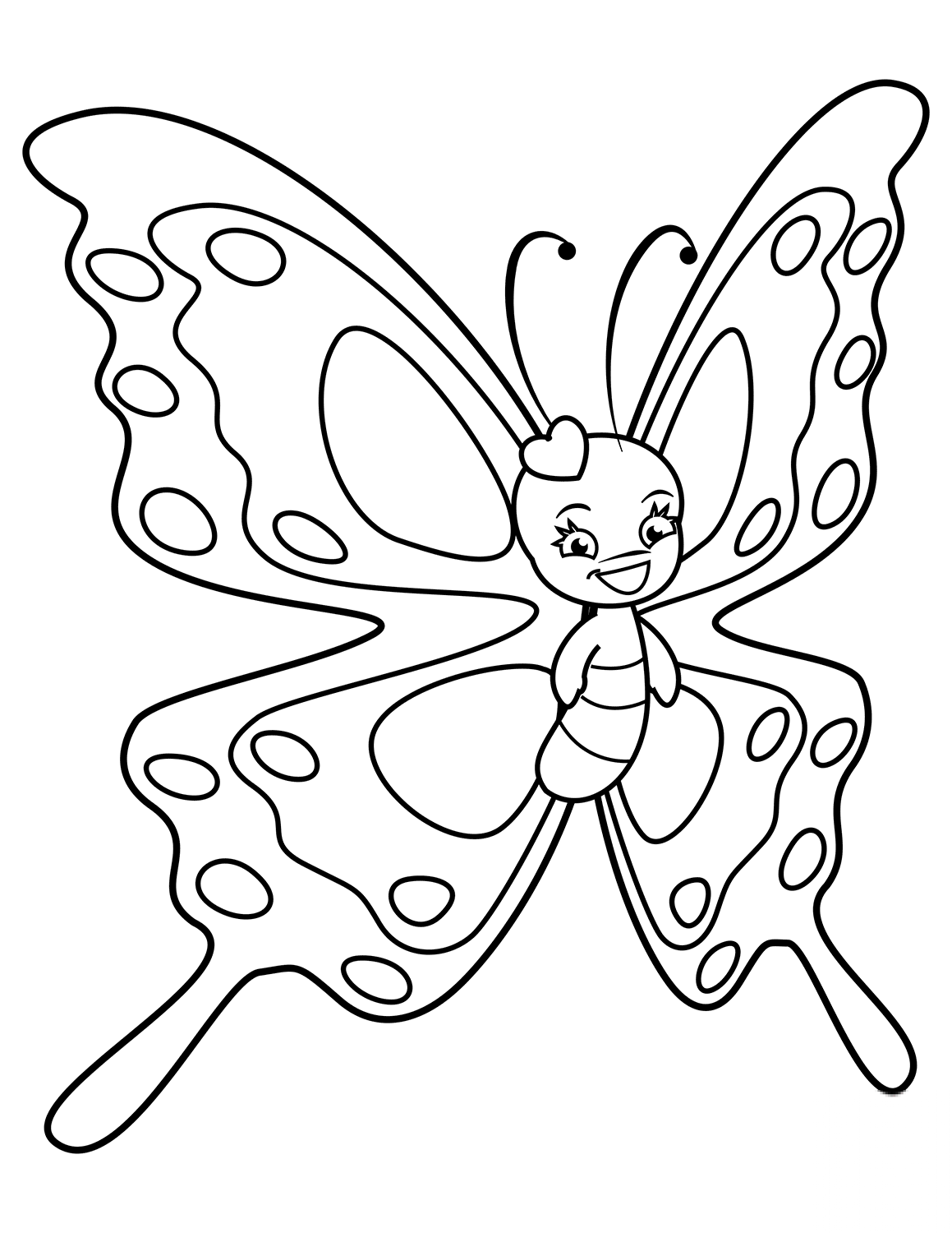 Cute Butterfly with Sweet Smile