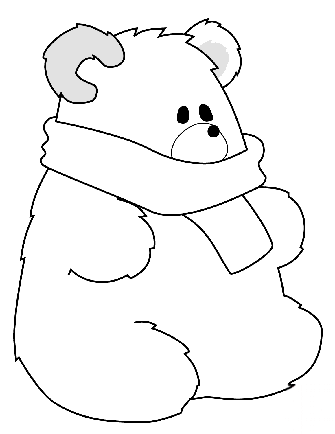 Niedźwiedź polarny w szaliku