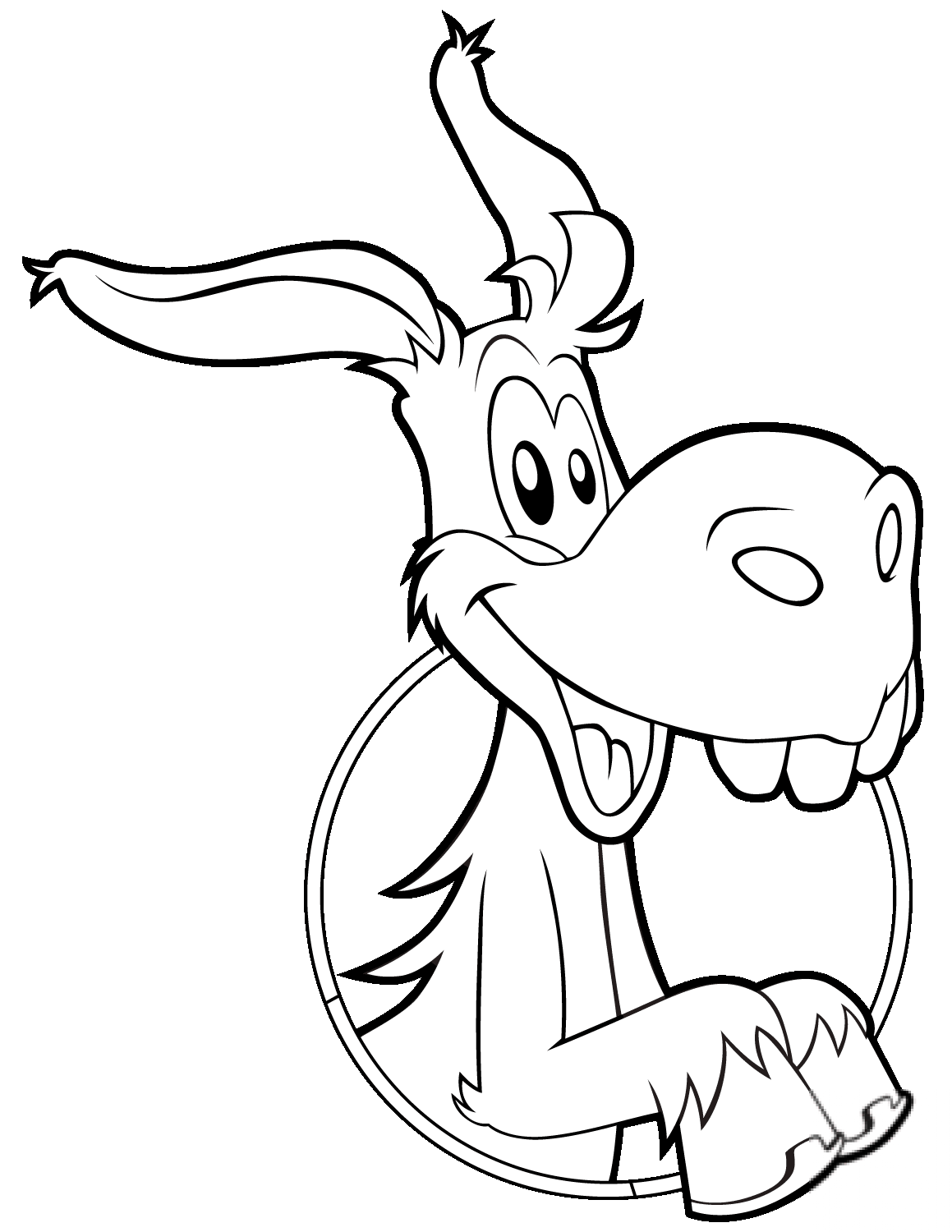 Cute Cartoon Donkey