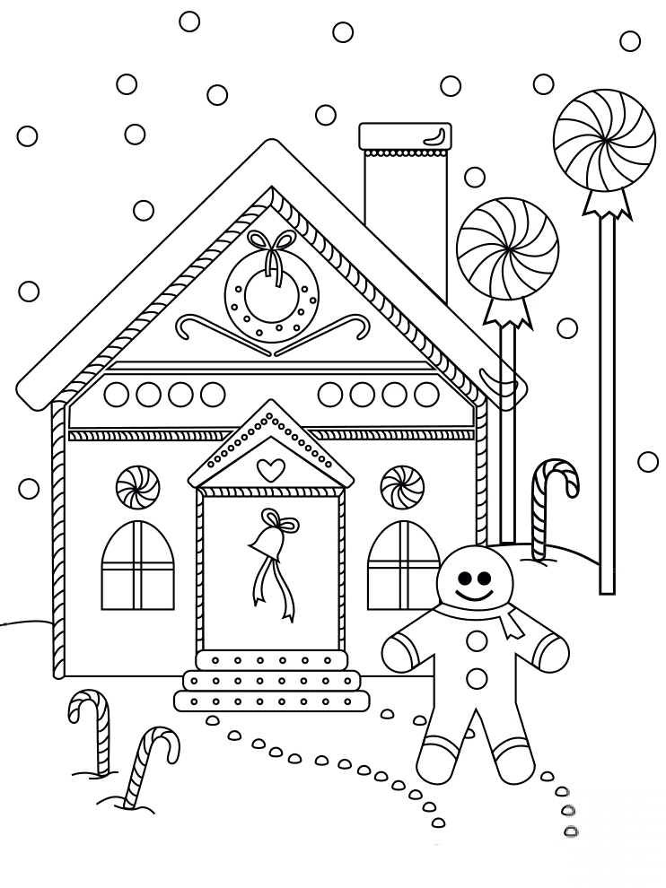 Gingerbread Man near the House