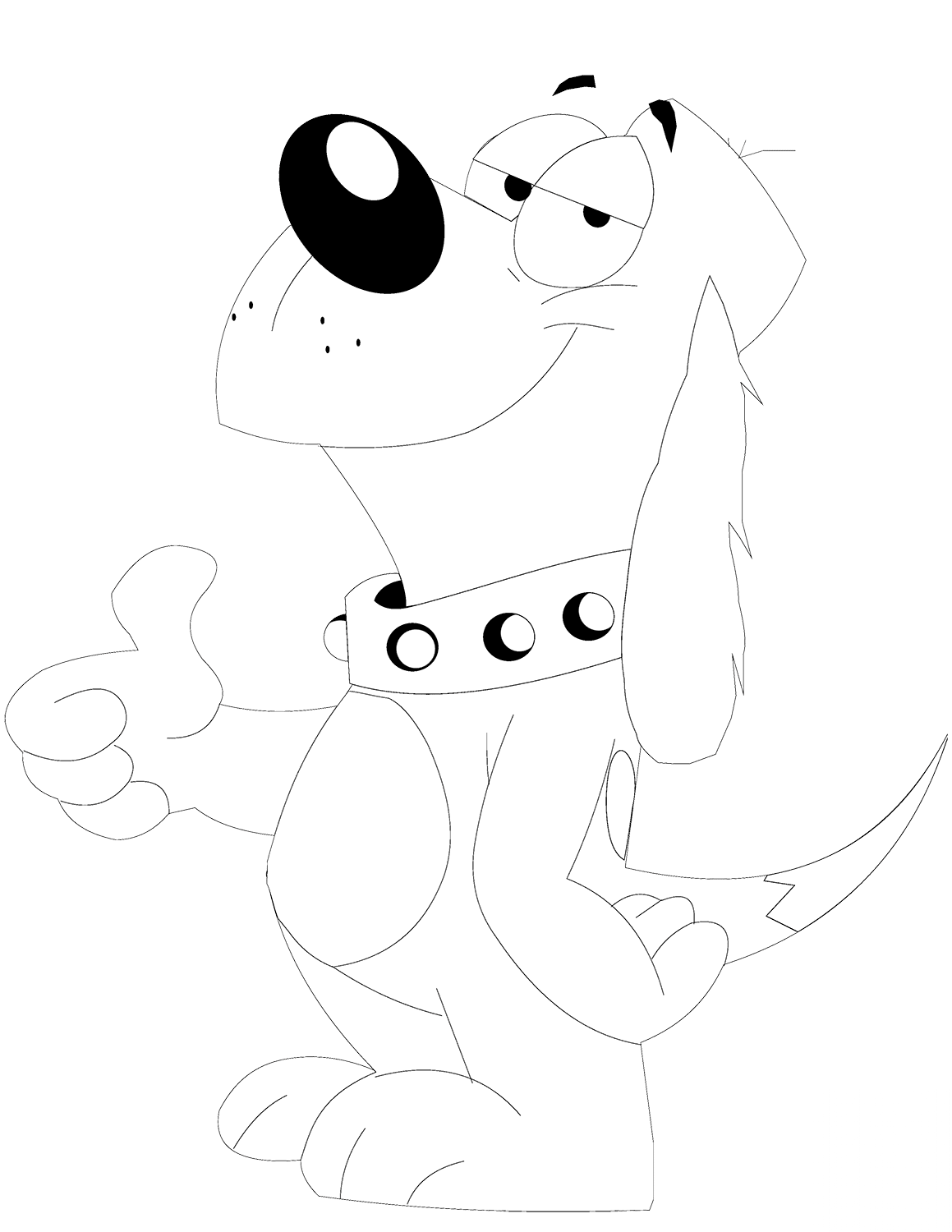 Cartoon Dog Showing Thumbs up