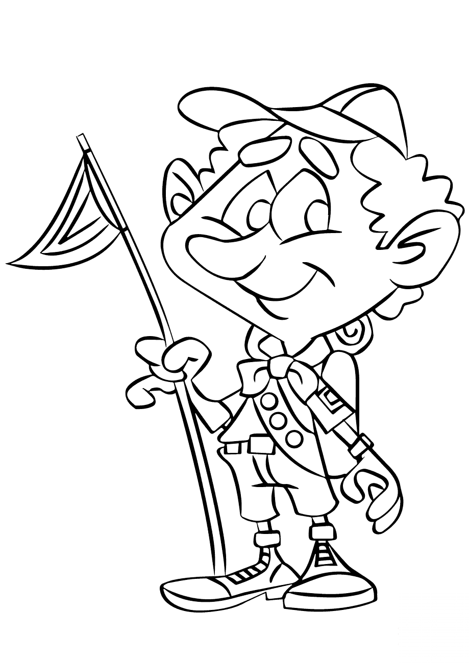 Boy Scout on a Camping Trip