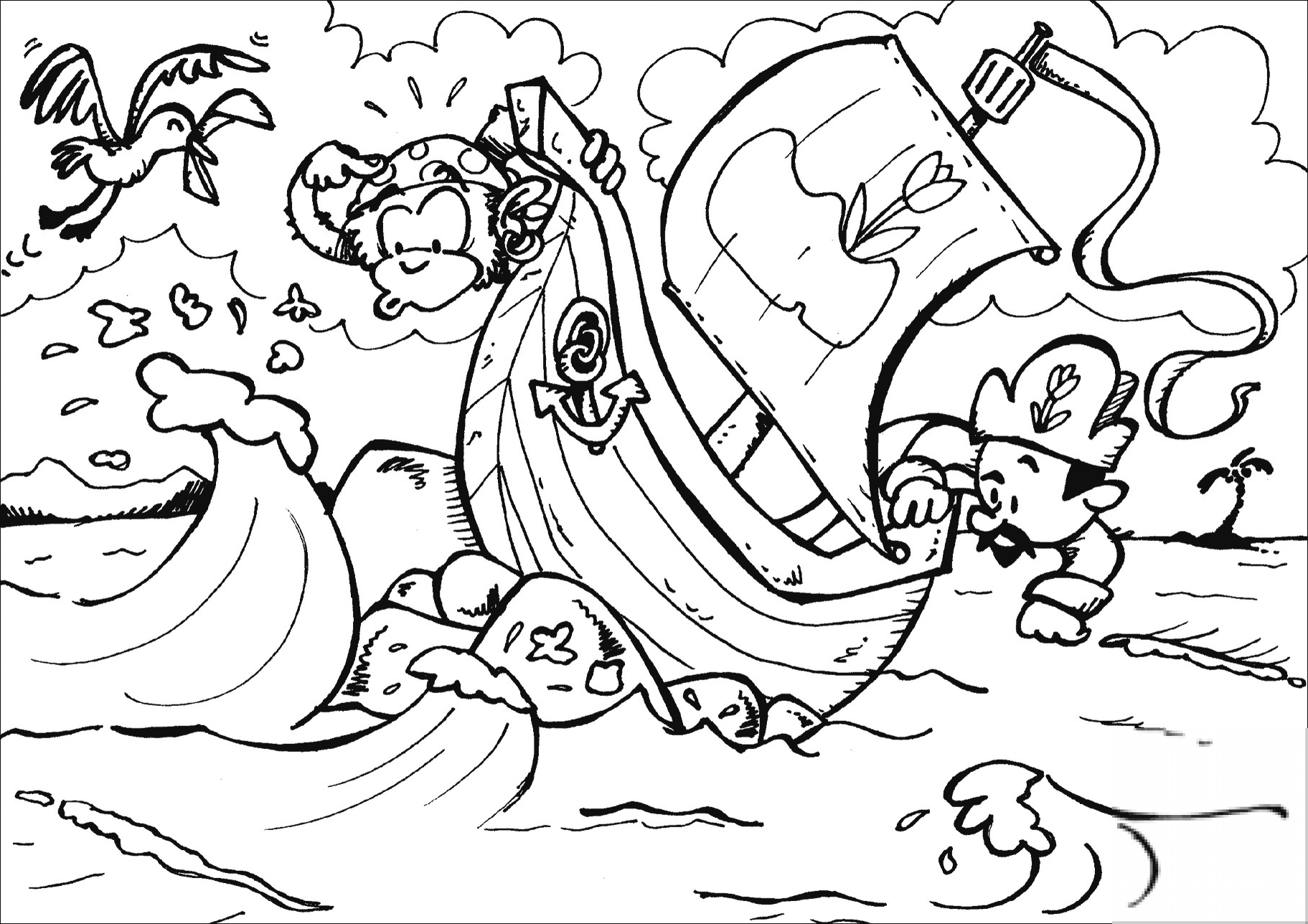 Pirate Ship Ran into a Reef