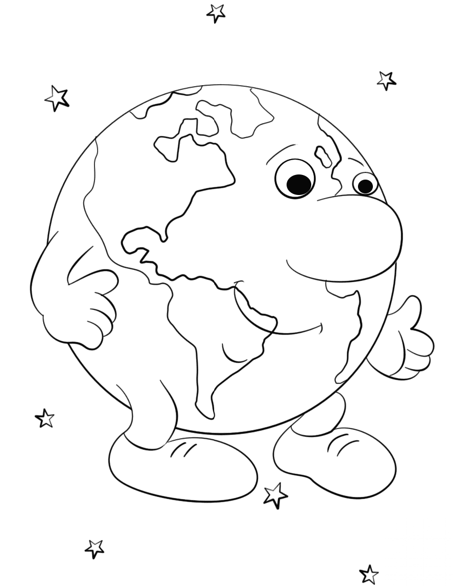 Cartoon Earth Character