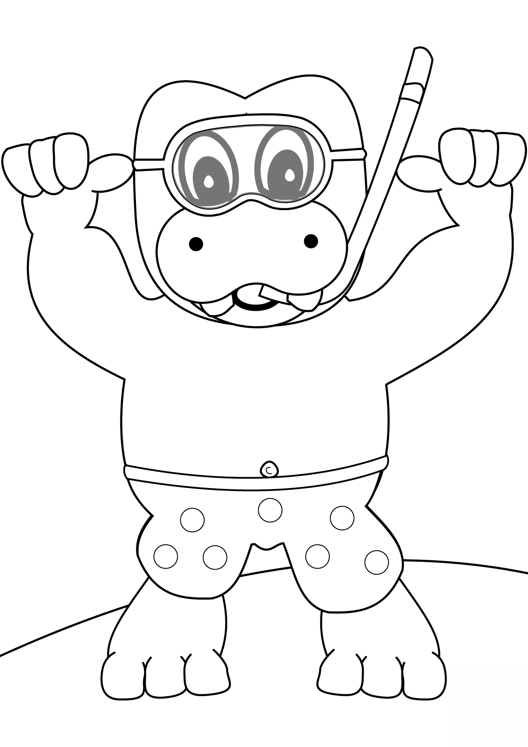 Snorkeling Hippo