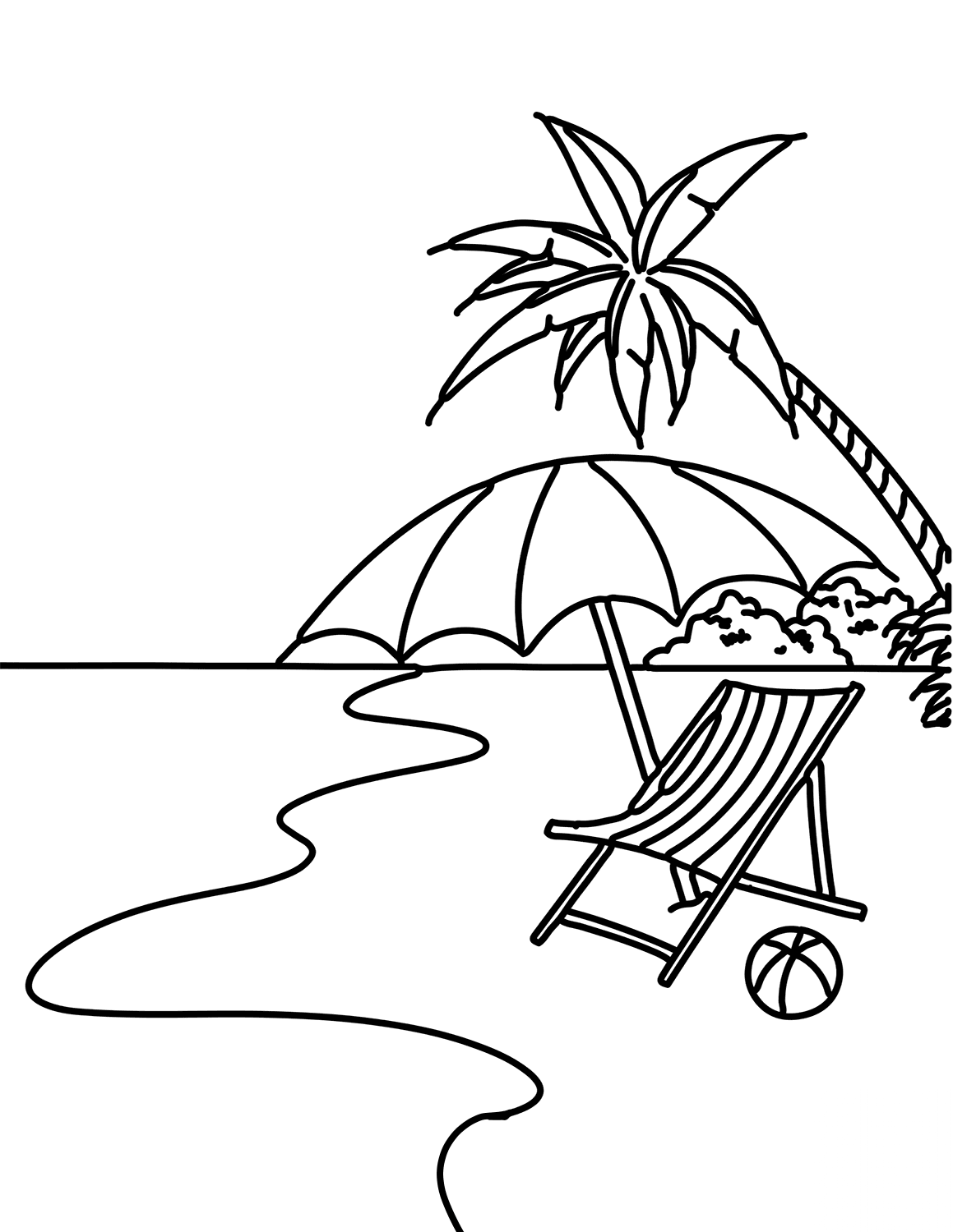 Summer Beach Scene