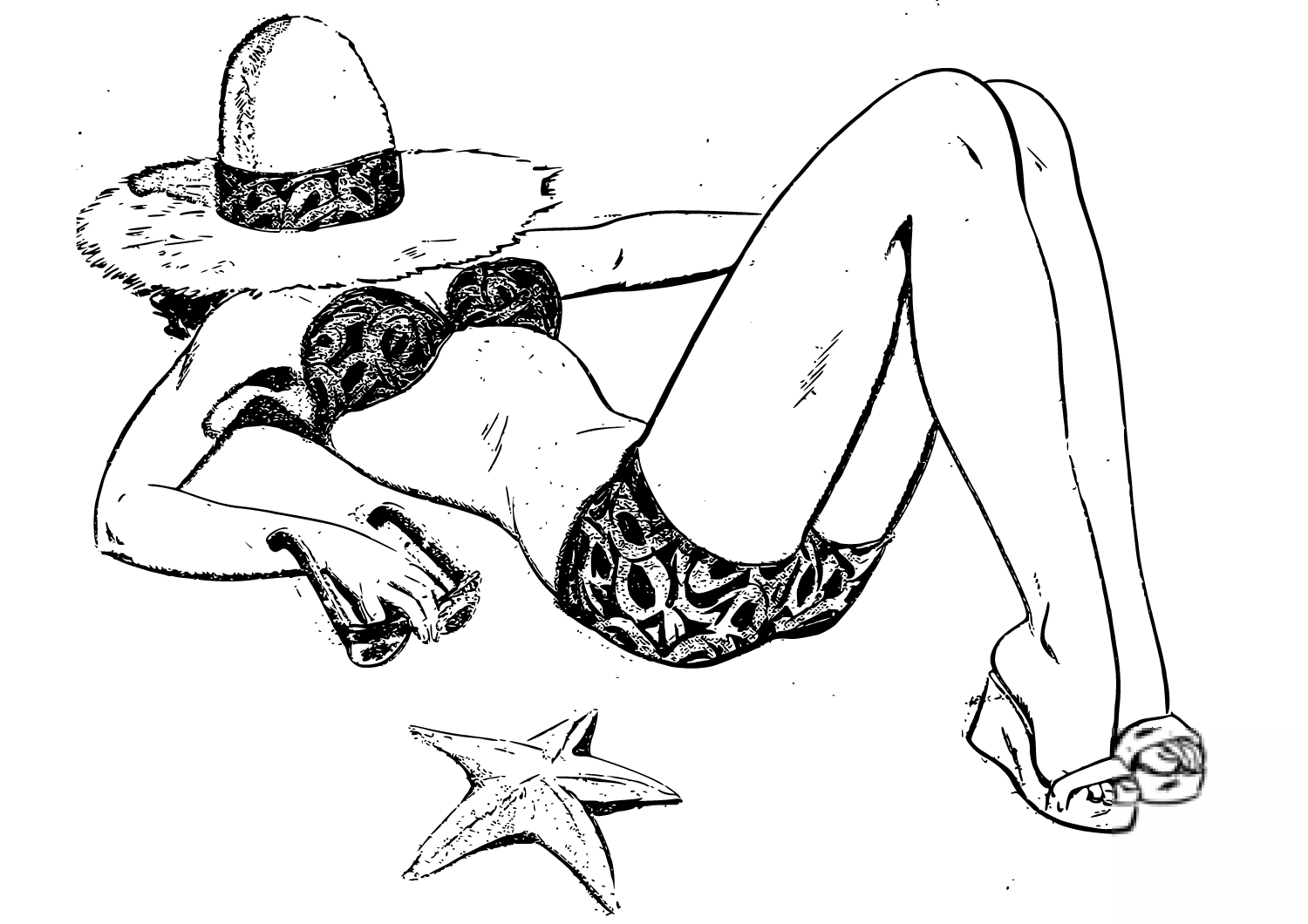 Lady on a Beach