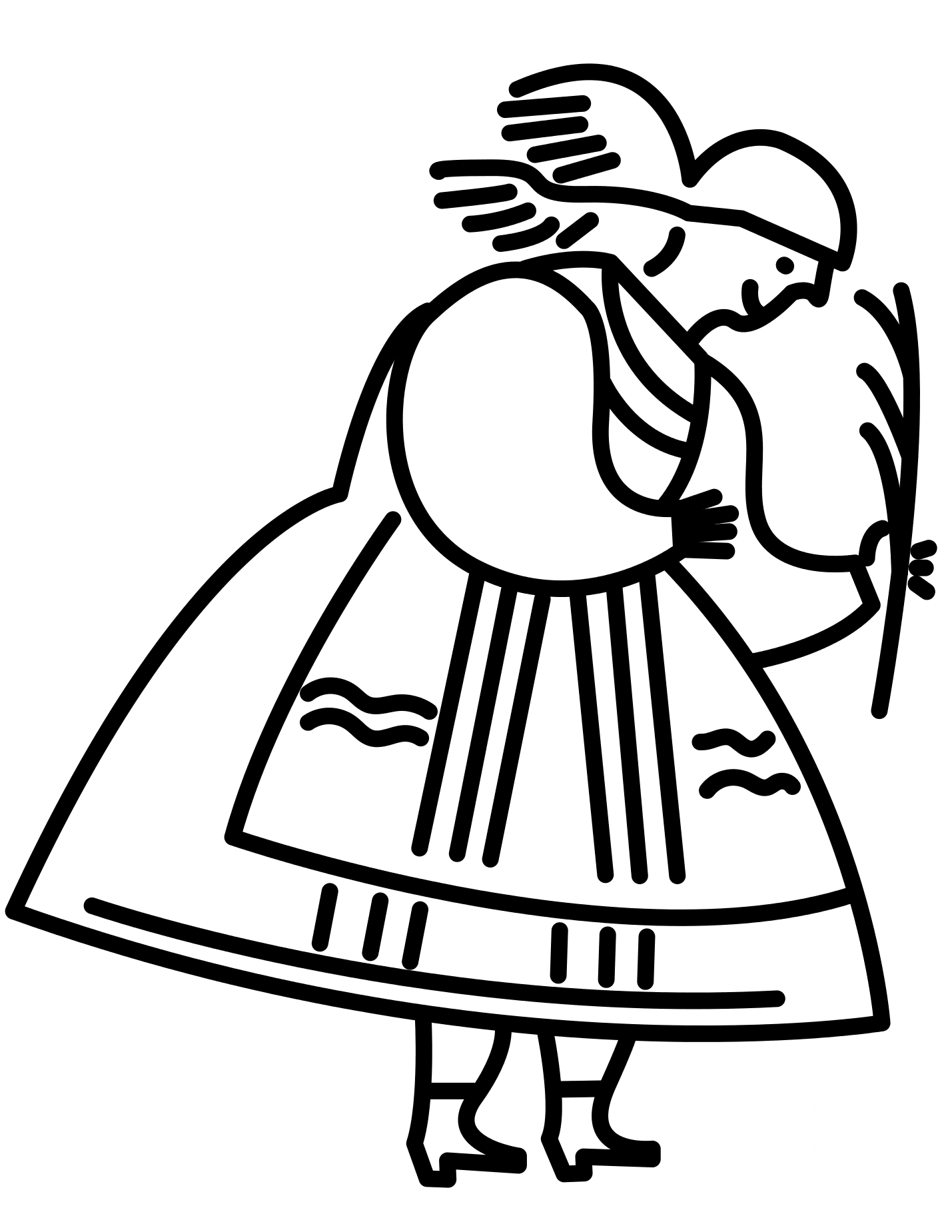 Polish Woman in Traditional Folk Dress