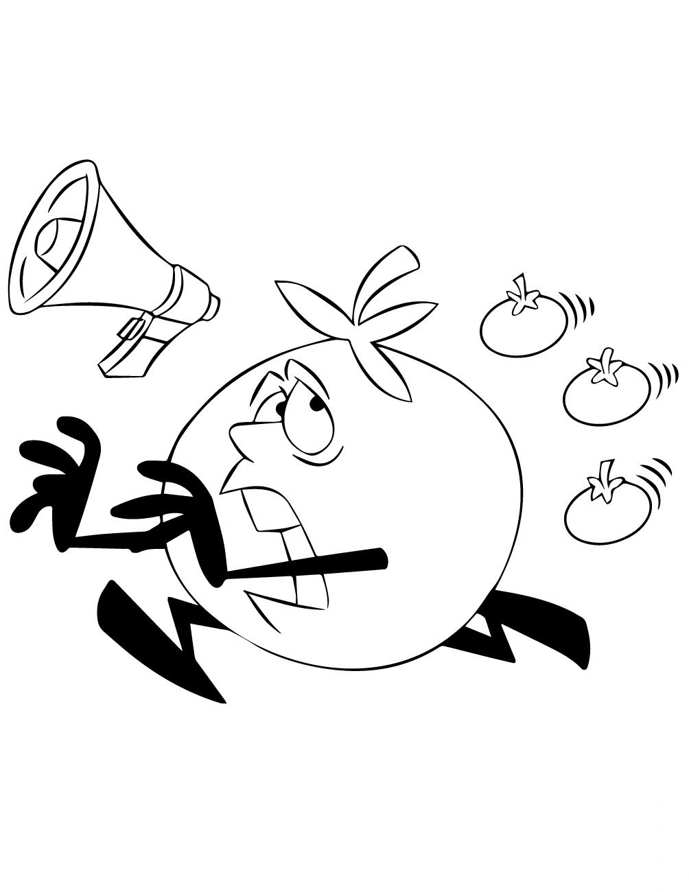 Cartoon Tomato Character Running...