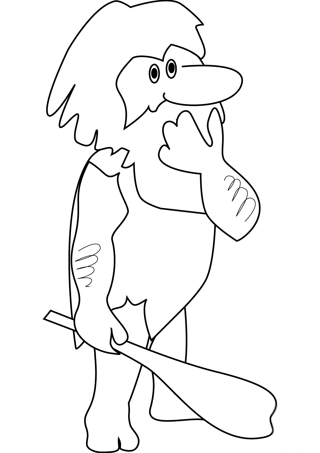 Cartoon Caveman with Club