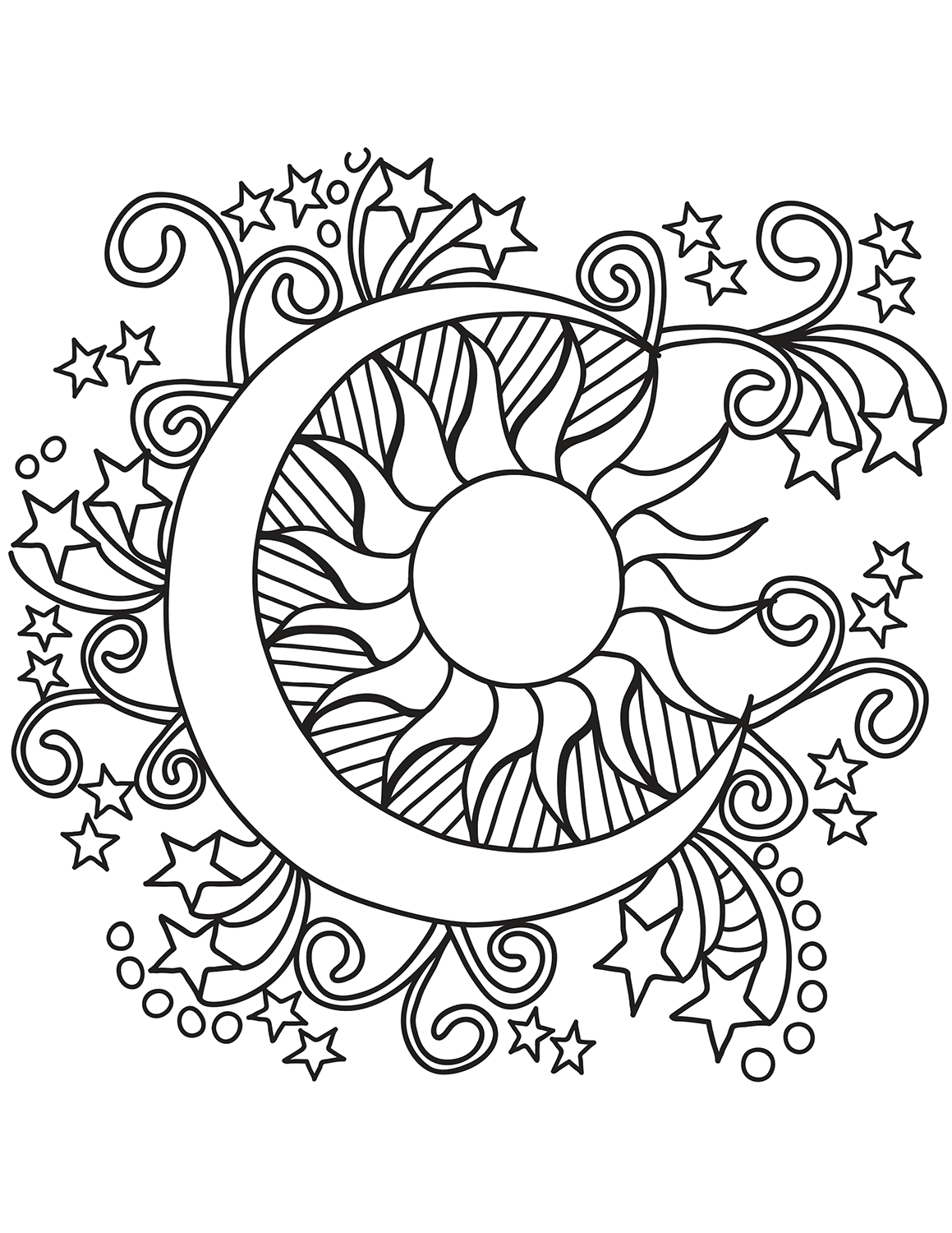 Pop Art Sun, Moon, and Stars