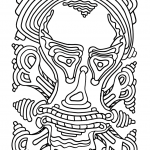 Psychedelic Pattern with Skull