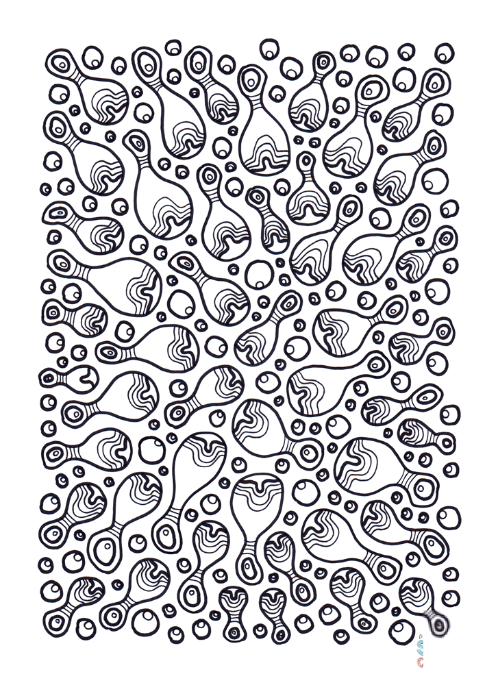 Psychedelic Pattern with Bowling Pins
