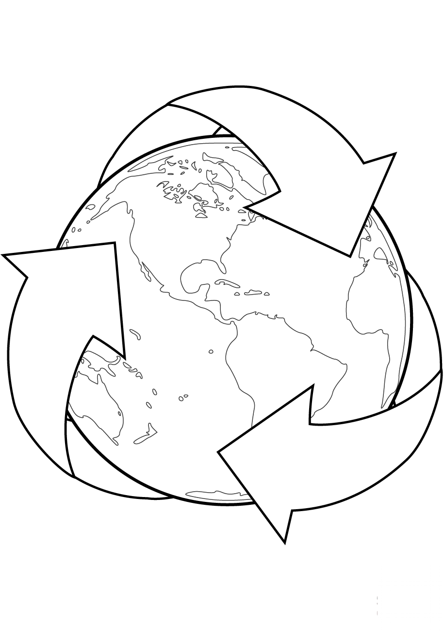 Recycle Sign with Earth