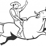 Rodeo Cowboy Bull Riding