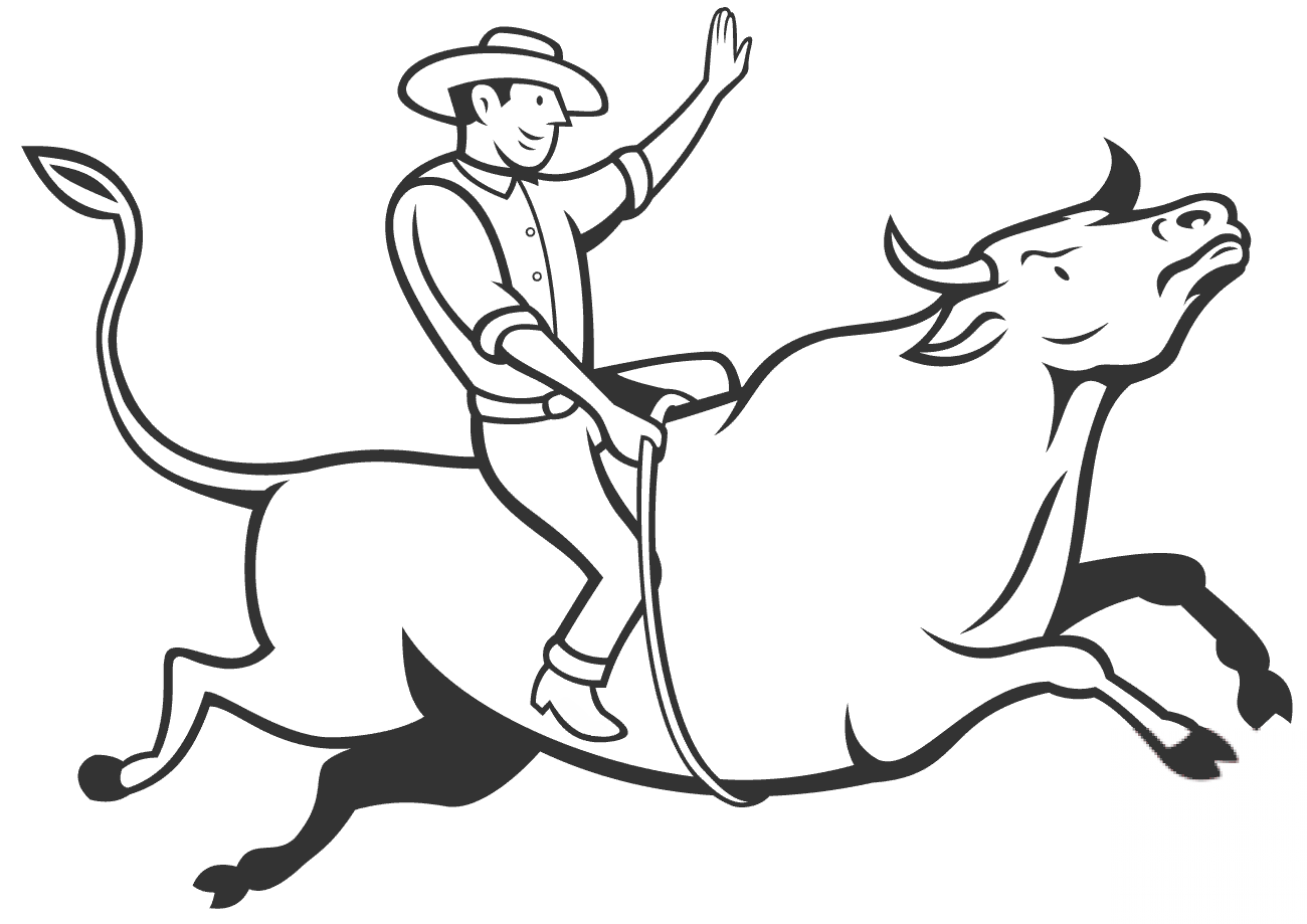 Rodeo Cowboy Bull Riding