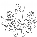 Basket with Roses