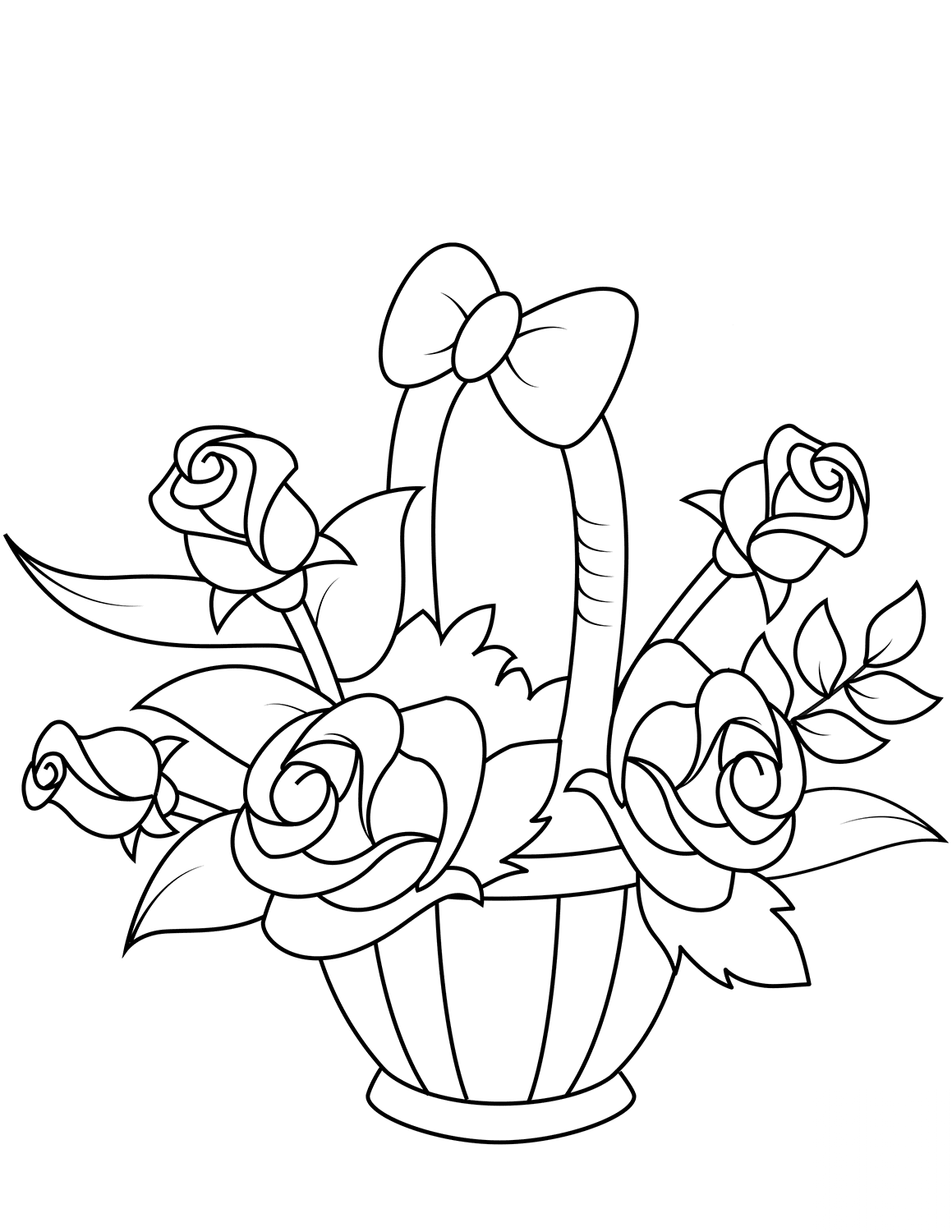 Basket with Roses